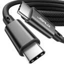 JSAUX USB C to USB C 3.2 Gen 2X2 Long Cable, USBC Cable 20Gbps Data Transfer 4K Video Monitor Display 100W PD Fast Charging for Portable Monitor, iPhone 16/15 Pro Max, MacBook, Galaxy S24, iPad-6.6FT (Black)