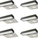 LUMENGY 3 inch 1w Super Slim LED Ambiance Hardscape Lights, 2700K Daylight, 5 Mounting Plates for Outdoor BBQ, Posts, Steps, Planters, Pavers & Walls, No Screws, Easy Installation Design V2 (6-Pack) (2700K - Warm White)