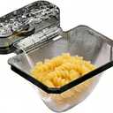 Sink Food Catcher Food Catcher for kitchen sink,Foldable Kitchen Sink Strainer basket Reusable Sticky Suction Cup for Food Waste Filter & Fruit Vegetable Drying Rack (100pcs Disposable Mesh Bags) (Black)