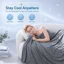 King Size Cooling Blanket for Hot Sleepers - Lightweight Breathable Cool Cold Blanket - Keep Cool for Night Sweats, Soft Thin Ice Blankets for Bed Couch Sofa, (Dark Gray, 90"x108")