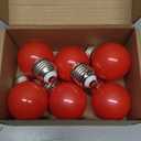 LED Red Light Bulb 15W Equivalent, 1W LED Colored Night Lights, G45 Christmas Globe Light Bulbs, Mini Edison E26 Base Bulb for Vanity Bulbs, Porch, Holiday String Fairy Mood Lights Decor, 6 Pack
