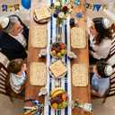 50Pcs Passover Matzah Party Plates 10" x 6.5" Passover Seder Paper Plates Disposable Pesach Matzo Themed Plate for Kids Adults Seder Festival Holiday Party Decoration