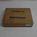 Peg Board, 4 Pack Metal Pegboard Panels with 50 Hooks, Black Pegboards Wall Organizer, Heavy Duty Peg Board for Walls Home, Garage Tool Storage, Office Organization, Craft Room, Kitchen (16x12"- 4 Pcs)