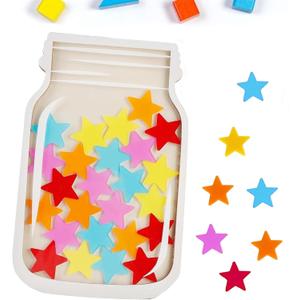 Magnetic Reward Jar, Classroom Reward Jar for Kids, Personalized Stars Reward Jar for Students Kids Behavior, Magnetic Reward Chart for Classroom Board HomeStar