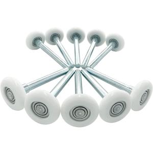 ZhenT 10Pack Quiet Garage Door Roller,Reinforced Dual Cage,White 2 13 Ball Bearing 4 Stem,Reuse More Than 100,000 Cycles