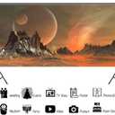 Renaiss 10x5ft Alien Planet Surface Scenery Backdrop Dessert Stone Mountains Mars Moon Landscape Photography Background Science Fiction Outer Space Theme Party Decor Galaxy Universe Photo Booth Props