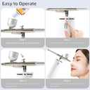 Microtree Nano Facial Steamer - Rechargeable & Portable High Pressure Face Oxygen Sprayer Machine, 0.3mm Nozzle Micro Mist Skin Hydrator, Essential Water Infusion Facial Spa Treatment, White
