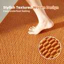 Bathroom Rugs Non Slip Washable, Super Absorbent Thin Bath Mat Small Quick Dry Low Pile Bathroom Rug, Orange 20"x30"
