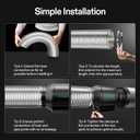 VIVOSUN 4 Inch Flexible Aluminum Ducting, 25 Feet Long Flex Air Duct with 2 Clamps, Heavy-Duty Multi-Layer Dryer Hose Vent Kit for Heating Cooling Ventilation and Exhaust
