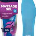 Airplus Massage Gel Insoles, Premium Gel Cushioning with Heel and Ball-of-Foot, Arch Support Insoles, Thin Profile, Trim-to-Fit, Full Length Comfort for Casual, Athletic, and Dress Shoes, Women's 5-11 (Blue)
