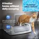 PetSafe ScoopFree Crystal Pro Legacy Automatic Self-Cleaning Cat Litter Box Enclosed Front-Entry Includes 1 Disposable Crystal Litter Tray Advanced Odor Control Gray (PAL00-16806)