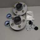 2 Sets Galvanized Trailer Hub Kits 5 on 4.5'' for 3500 lbs 1-1/16'' to 1-3/8'' #84 Tapered Axle, Prelubricated L44649 L68149 Bearings 5x4.5 Trailer Idler Hub 5 Lug Bolt Trailer Wheel Hub Kit