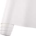 Smooth Solid Color White Faux Leather 12"X53"(30cmX135cm),Faux Leather Sheets Roll Very Suitable for Making Crafts, Leather Earrings, Bows,Sewing (White)