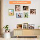 8x10 Wood Frames Set Brown, Natural Wooden 10x8in Picture Frames, Modern Golden 8 x 10inch Gallery Photo Pic Frame with HD Plexiglass, Horizontal Vertical Wall Mounting Tabletop Display 1Pcs