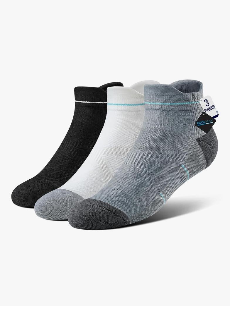 BRISIRA Coolmax Bamboo Viscose Women Compression Running Ankle Socks No Show Athletic Wicking Thick Cushioned Arch Support