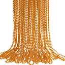 2 x HOOSUN 30 Pack Orange Beads Necklace,Orange Party Decorations Accessories Mardi Gras Beaded Necklace,Parade Throw Accessories Christmas Bead Necklaces for Party Favors,School Event,Celebrations Decor