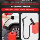 2.8GPM Automatic Electric Fuel Transfer Pump with Hand-Stop Battery Powered Fuel Transfer Pump, USB-C Charging Gas Pump for Gas Can, Transfers Gasoline, Diesel, Water