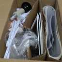 Vintage Table Lamp for Living Room Bedroom, 18.5" Farmhouse Bedside Lamps Nightstand Lamp Set of 2, Table Lamps with Oatmeal Linen Lamp Shades, 2 LED Bulbs Included, White Stripe