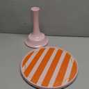 Pink/Red Blue Distressed Stripe Melamine Cake Stand for Celebrations by Emergency Confetti – Tiered Dessert Display at Birthdays, Weddings & All Gatherings – Stylish Presentation In Every Occasions