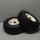 13x5.00-6 Lawn Mower Tires with Rim, Natural Rubber Turf Tire 4pr for Golf Carts, Hand Trucks, Wheelbarrows, Riding Lawn Mowers | 3" Centered Hub | Bore ID 3/4" | 400lbs Capacity (2PCS)