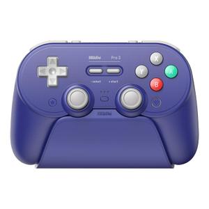 8BitDo Pro 3 Bluetooth Controller for Switch/Switch 2  TMR Joysticks, Swappable ABXY Buttons, Pro Back Buttons, Charging Dock, Hall Effect Triggers, for Windows, Apple, SteamOS, Android - Purple