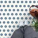 MORCART Peel and Stick Floor Tile, Vinyl Flooring Waterproof, DIY Flooring for Bathroom, Kitchen, Fireplace, Pet House, Stairs, Bedrooms, Wall(40PCS,7.87" x 7.87",Dark Blue+White)