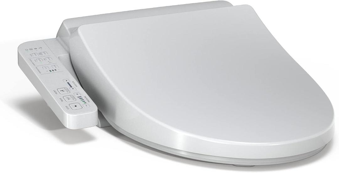 TOTO WASHLET KC2 Electronic Bidet Toilet Seat with Heated Seat and SoftClose Lid, Elongated, Cotton White - SW3024#01