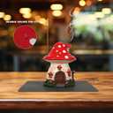 Cacukap Mushroom House Incense Burner, Cute Glow in The Dark Mushroom Incense Holder, Resin Material, Adorable Home Decor Gift
