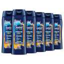 Suave Men Moisturizing Body, Face and Hair Wash, 3-in-1 For Hydrated Skin and Hair, Citrus & Musk scent, No Parabens, No Phtahaltes, 18 Oz Pack of 6