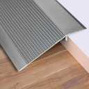 Aluminum Floor Transition Strip - 36 Inch Ramp Reducer for Doorways & Wheelchair Access - Suitable for Thresholds Under 1.6 Inch (Gray)