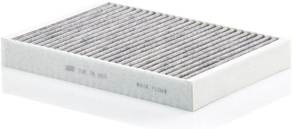 Mann Filter CUK 34 003 Automotive Cabin Air Filter with Activated Carbon, Car & Truck Passenger Compartment OEM Filter Replacement for Volvo: XC60, XC90, S60 and more