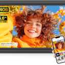 64GB 15.6" Large Digital Picture Frame, Uhale WiFi Electronic Photo Frames with 1920 x 1080 FHD IPS Touch Screen, Support Auto-Rotate Wall Mounted SD&USB Card, Share Photos/Videos from Phone Instantly