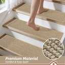 BEQHAUSE Stair Treads Non Slip for Wooden Steps 28x9in, 15pcs, Light Beige