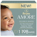Pampers AMORE, Size 1, Our Best Diaper, 1 Pack (Count of 198)