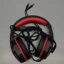 Kikc PS4 Gaming Headset with Mic for Xbox One, PS5, PC, Mobile Phone and Notebook, Controllable Volume Gaming Headphones with Soft Earmuffs for Kid (Red)