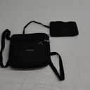 Baggallini Pocket Crossbody Bags for Women 8x8 Small Lightweight Durable Nylon Water-resistant Travel Purse W/Rfid Wristlet (Black/Sand)