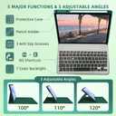 Keyboard Case for iPad 10th / A16 11th Generation 2022/2025-7 Colors Backlit Keyboard Cover and Mouse (Dark Green)