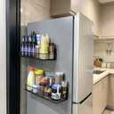 Bruda 2 Pack Large Magnetic Shelves Spice Rack Organizer for Washing Machine, Fridge, Refrigerator, Oven, Coffee Maker, Metal Peg Board 009