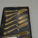 Buyer Star Butter Knives, 18/10 Stainless Steel 6.10 Inch Gold Cheese Spreader Knives Set in Black Gift Box, Dishwasher Safe, Set of 8