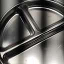 Elk and Friends Stainless Steel Divided Plates with Silicone Sleeve for Babies & Toddlers | Lids Included | Stay Put Suction | Dinner & Snack Plates | 2 Pack (Sage/Misty Blue)