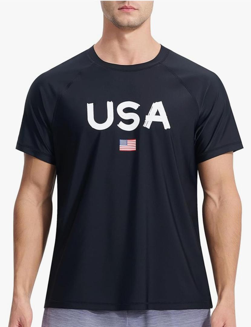 Men's Rash Guard Swim Shirts Summer UPF 50+ UV Sun Protection Quick Dry Beach Fishing Water Shirts T Shirts for Men XXL