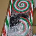 6 in 1 Lollipop Christmas Pathway Lights Outdoor, 29 Inch Peppermint Pathway Markers Lights, Lighted Candy Cane with 5 Modes and Music for Xmas Holiday Patio Yard Garden(Multicolor)