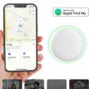 2026 New Air Tags-4 packApple MFi CertifiedSmart Bluetooth Tracker 4 Pack (iOS Only),Item Locator Works with Find My,Replaceable Battery Key Finder for Keys,Bags,Luggage,Wallet (White, A Tag 4Pack)