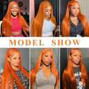 #350 Ginger Bundles Human Hair Straight Bundles Human Hair 22 Inch Orange Single Bundle Human Hair Extension for Women 100g Total