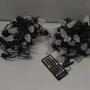 Dazzle Bright Smart C9 Christmas Outdoor Lights, 100 LED 66 FT RGB String Light with Remote, App Control, Music Sync, Connectable Waterproof Xmas Lights for Holiday Tree Patio Roof Decor (RGB (Red, Green, Blue))