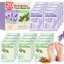 12Pack Moisturizing 8Pack Foot Peeling Foot Mask, Hydrating Foot Masks Dry Cracked Feet,Soothing Moisturizer Repair Rough Heels Baby Soft Feet,Exfoliator Peel Calluses Dead Skin Callus Remover(20p)