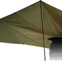 GEERTOP Large Car Awning Tarp for Camping Backpacking Tarp SUV Tailgate Truck Canopy Sun Shade Waterproof Outdoor Rear Vehicle Awning Shelter for Van, MPV, Campers (Lunar Green)