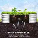 JERIA Raised Garden Bed,Galvanized Raised 421ft Planter Boxes Outdoor with Easy Assembly, Large Garden Bed for Vegetables, Fruits, Flowers