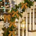 2 x 24 Pcs Khaki Small Velvet Christmas Bows for Christmas Tree, Velvet Ribbon Bows Twist Tie Bows with Clip for Wreath, Gift Wrapping, Crafts, Door Garland Decor, Home Decor 1" W,3.5 x 3.5 inch