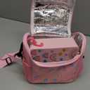 Pawtong Lunch Box Set with Bento Box Container, 17OZ Stainless Steel Food Soup Thermo, Kids Water Bottle & Portable Insulated Lunch Bag Leakproof, Hot/Cold Retention for School, Travel (Pink-Rainbow)